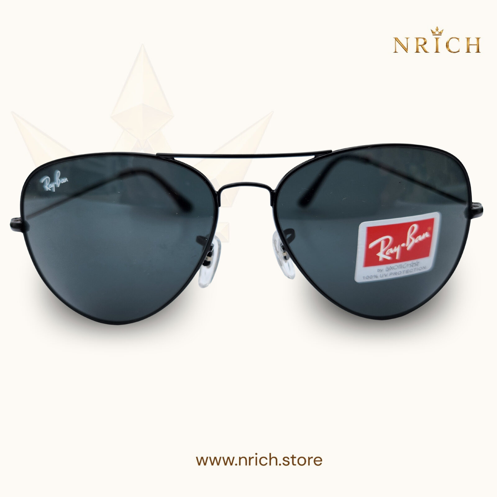 Aviator Black Frame Black Lens